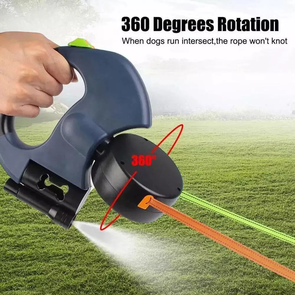 Twin-Control Reflective Dog Leash