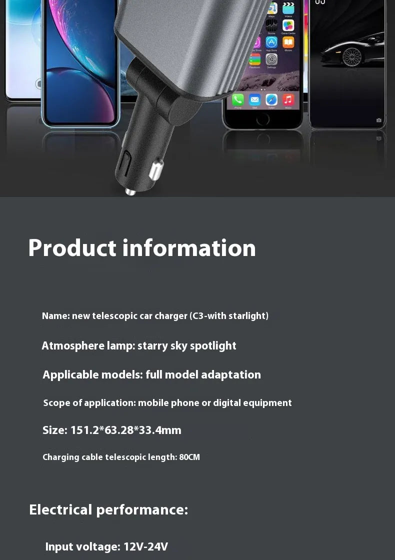 Car Mobile Phone Charger Four-in-one