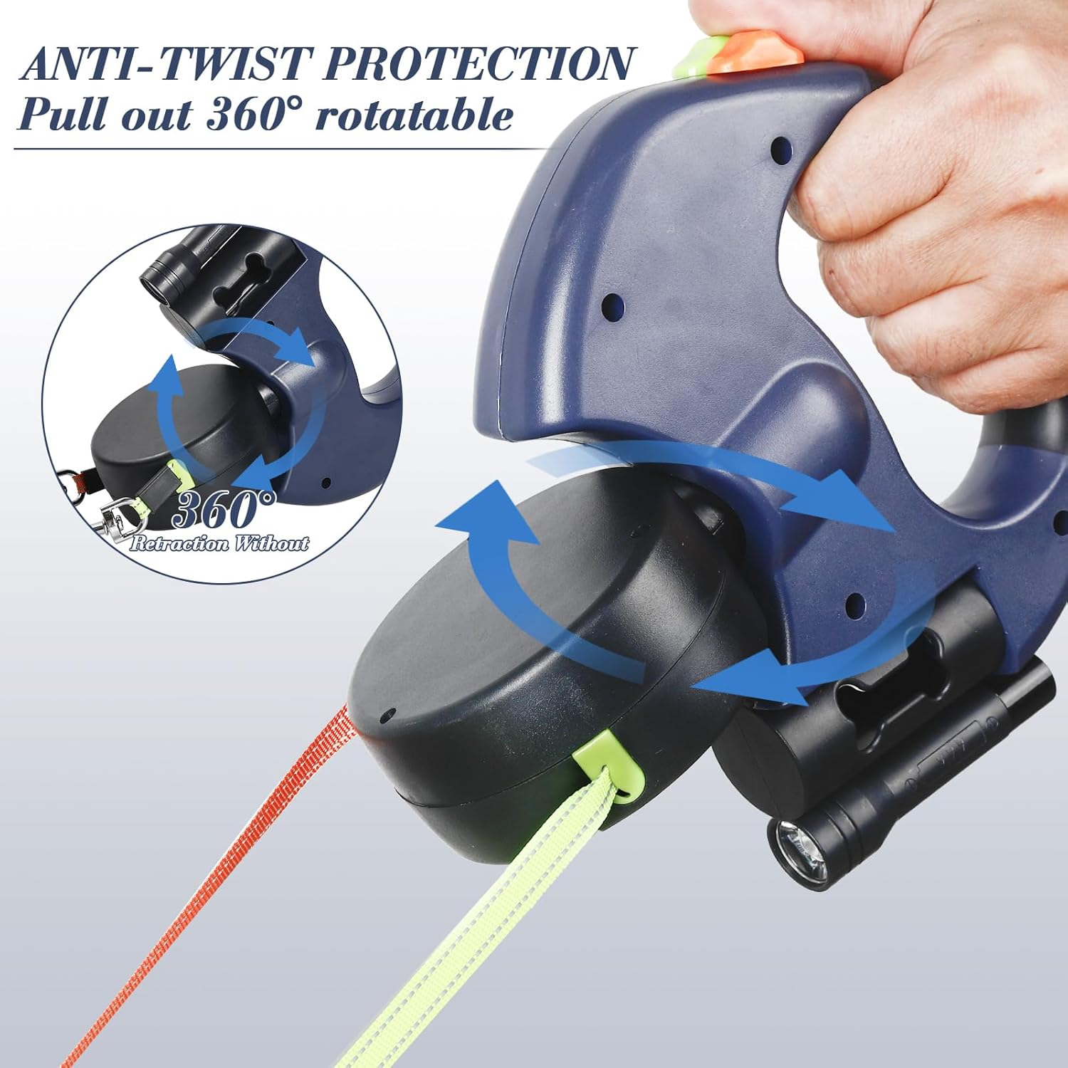 Twin-Control Reflective Dog Leash