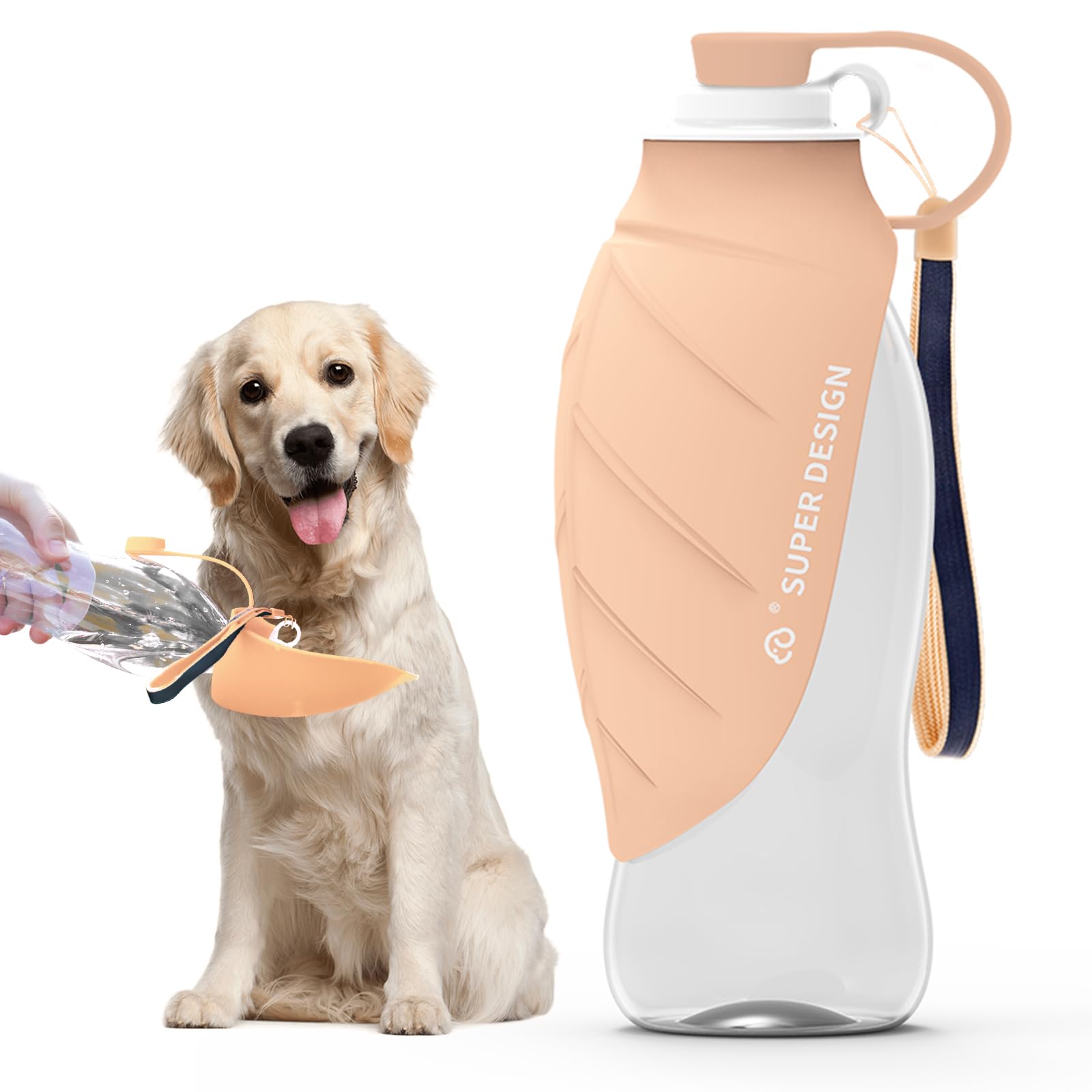 LeafSip Dog Travel Bottle - 19.6OZ Leakproof, Portable