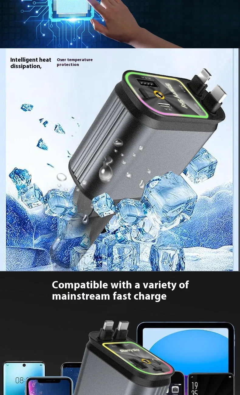 Car Mobile Phone Charger Four-in-one